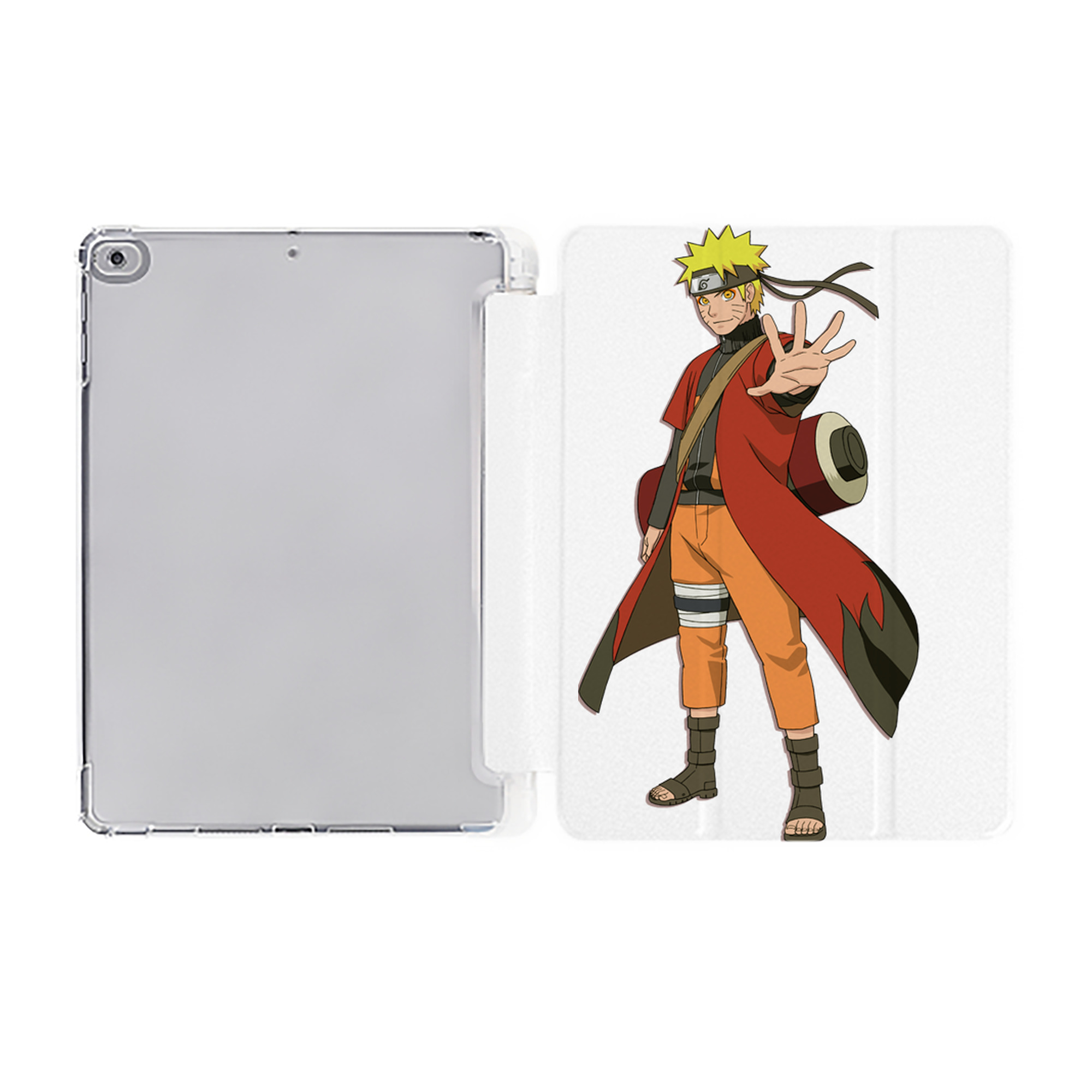 （画像用） NARUTO -ナルト- うずまき ナルト Uzumaki Naruto IPad ケース ペン収納付き 三つ折りスタンド PUレザー×シリコン 対応機種9.5/10.5/10.9インチ